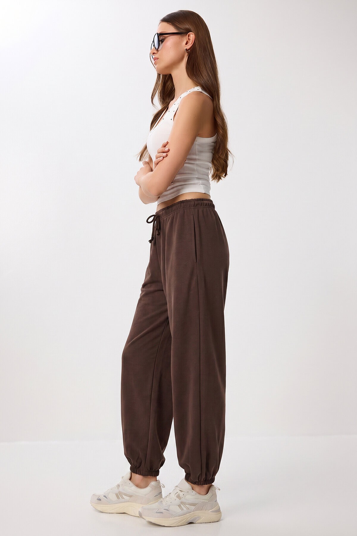 Cepli Modal Jogger Eşofman Altı KAHVERENGİ LUB0365