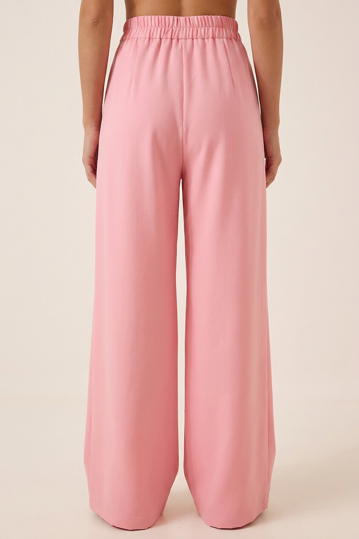Gold Düğmeli Dokuma Yelek-Pantolon Takım PEMBE LAZ0004