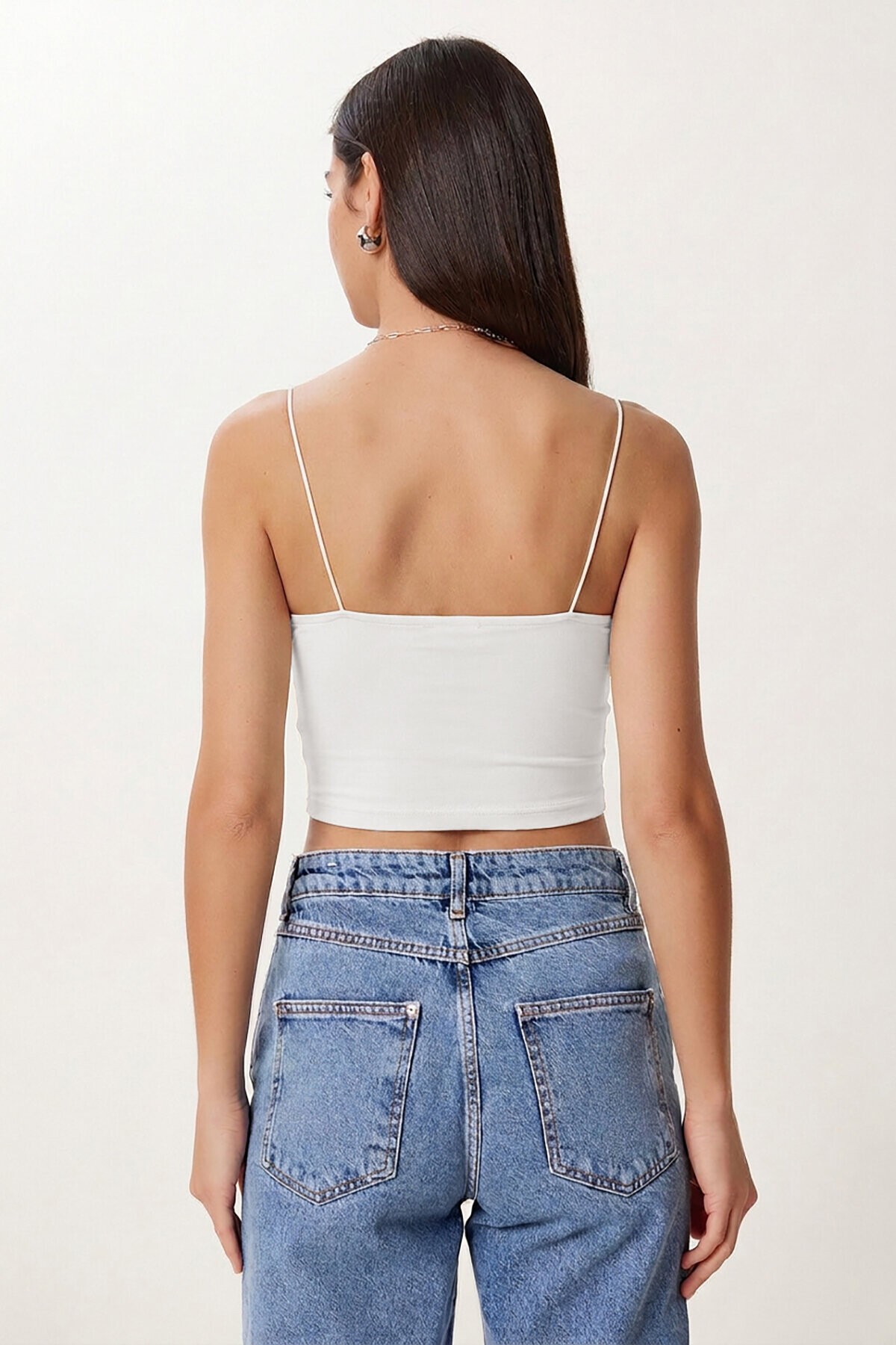İp Askılı 2li Paket Örme Büstiyer BEYAZ BEJ LDI0001