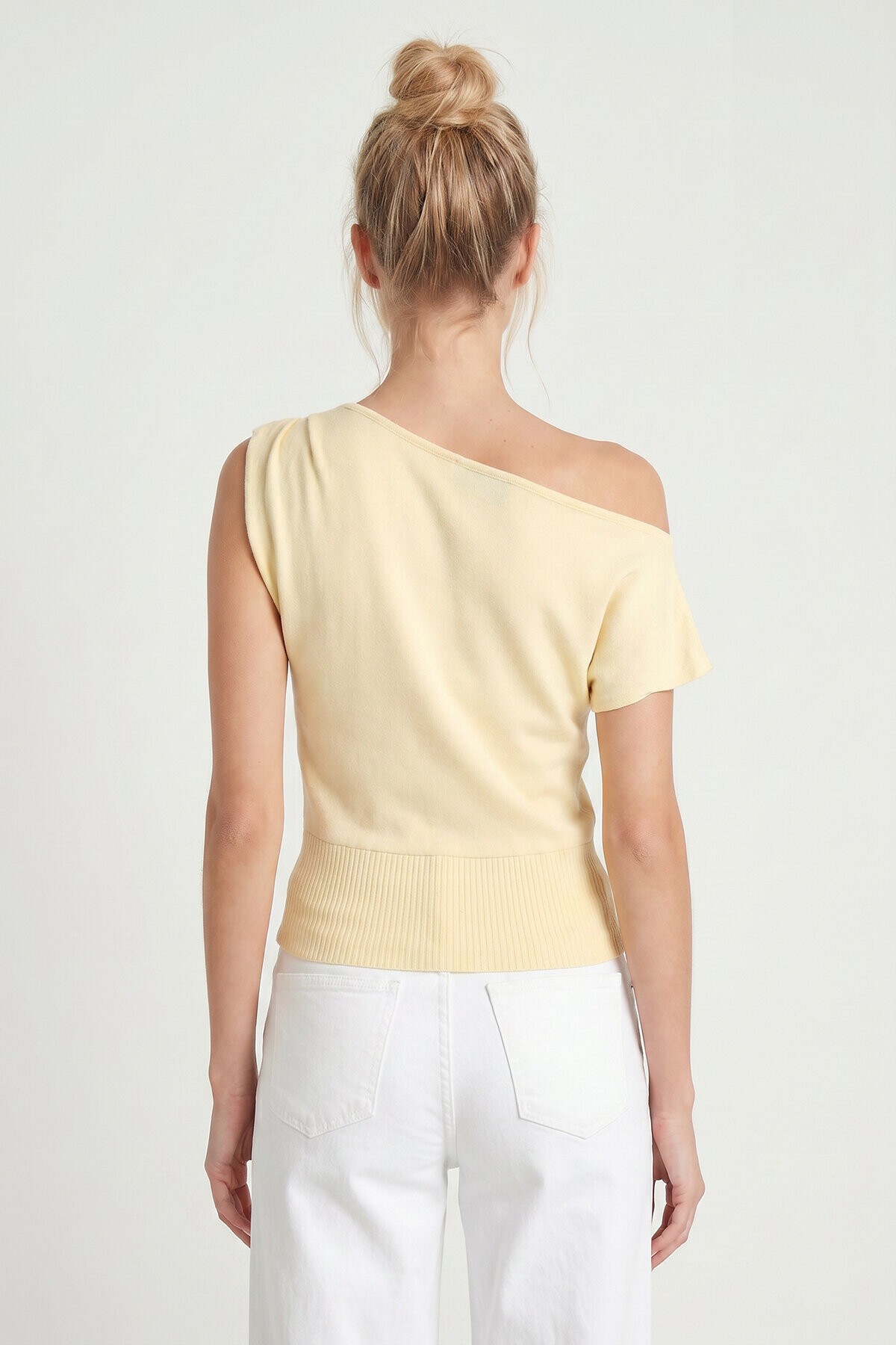 Kayık Yaka Bluz SARI LUB0359