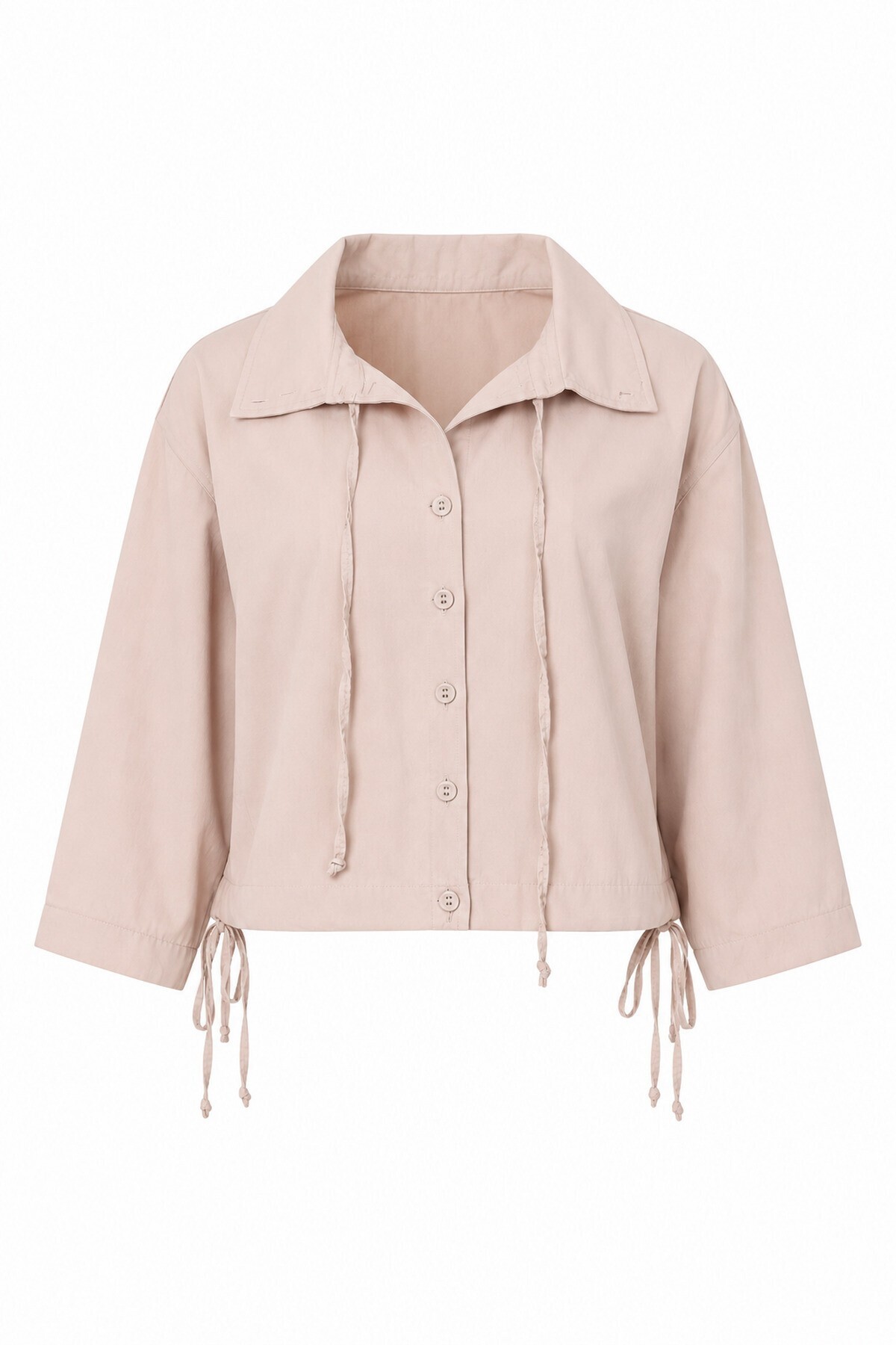 Kısa Poplin Trençkot BEJ LBY0069