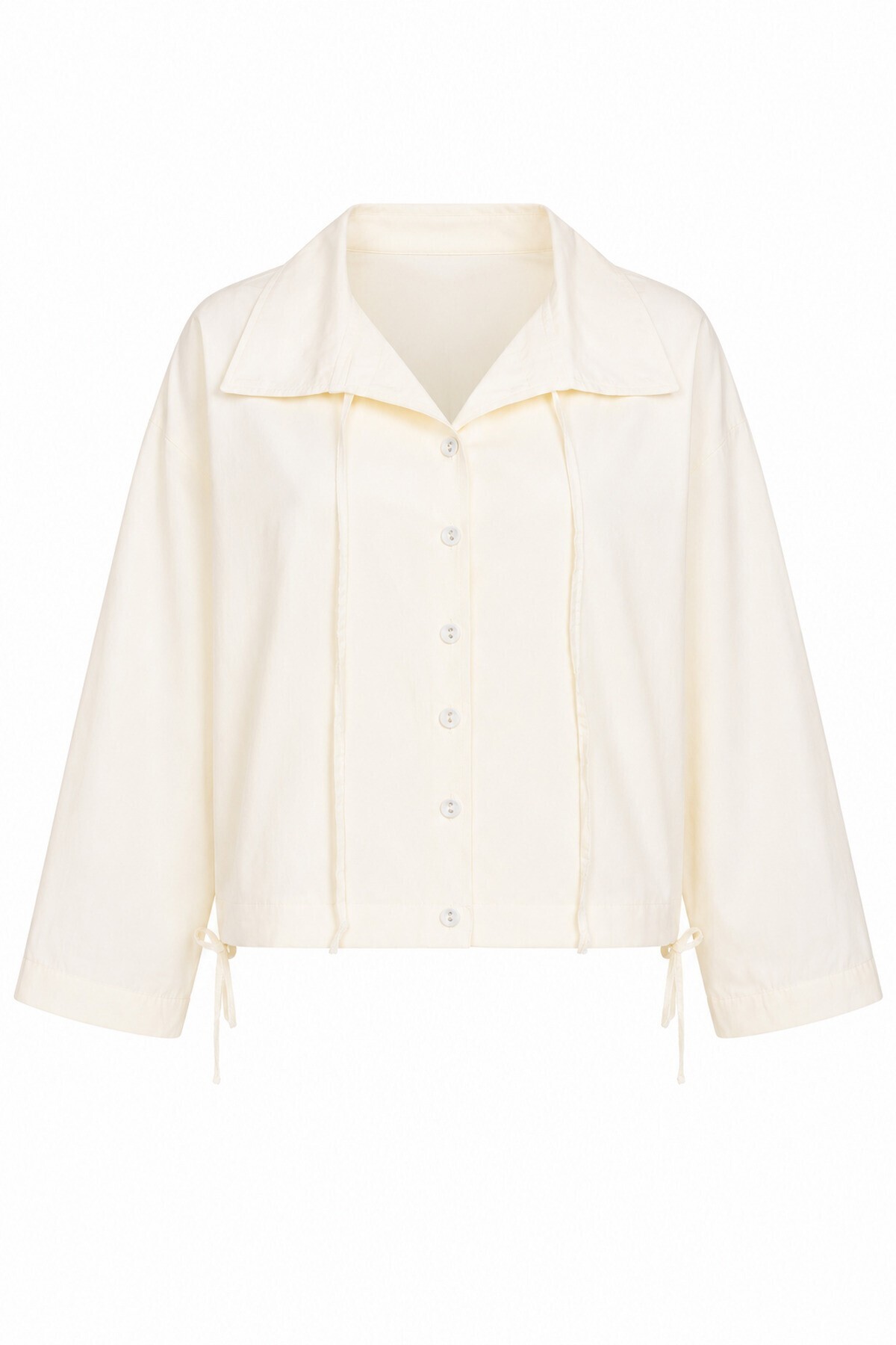 Kısa Poplin Trençkot KEMİK LBY0069