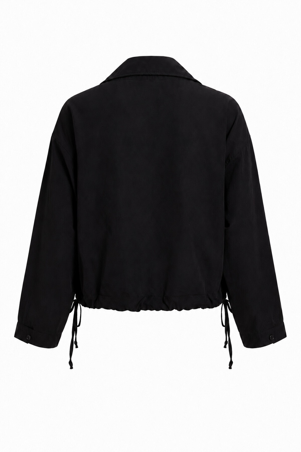 Kısa Poplin Trençkot SİYAH LBY0069