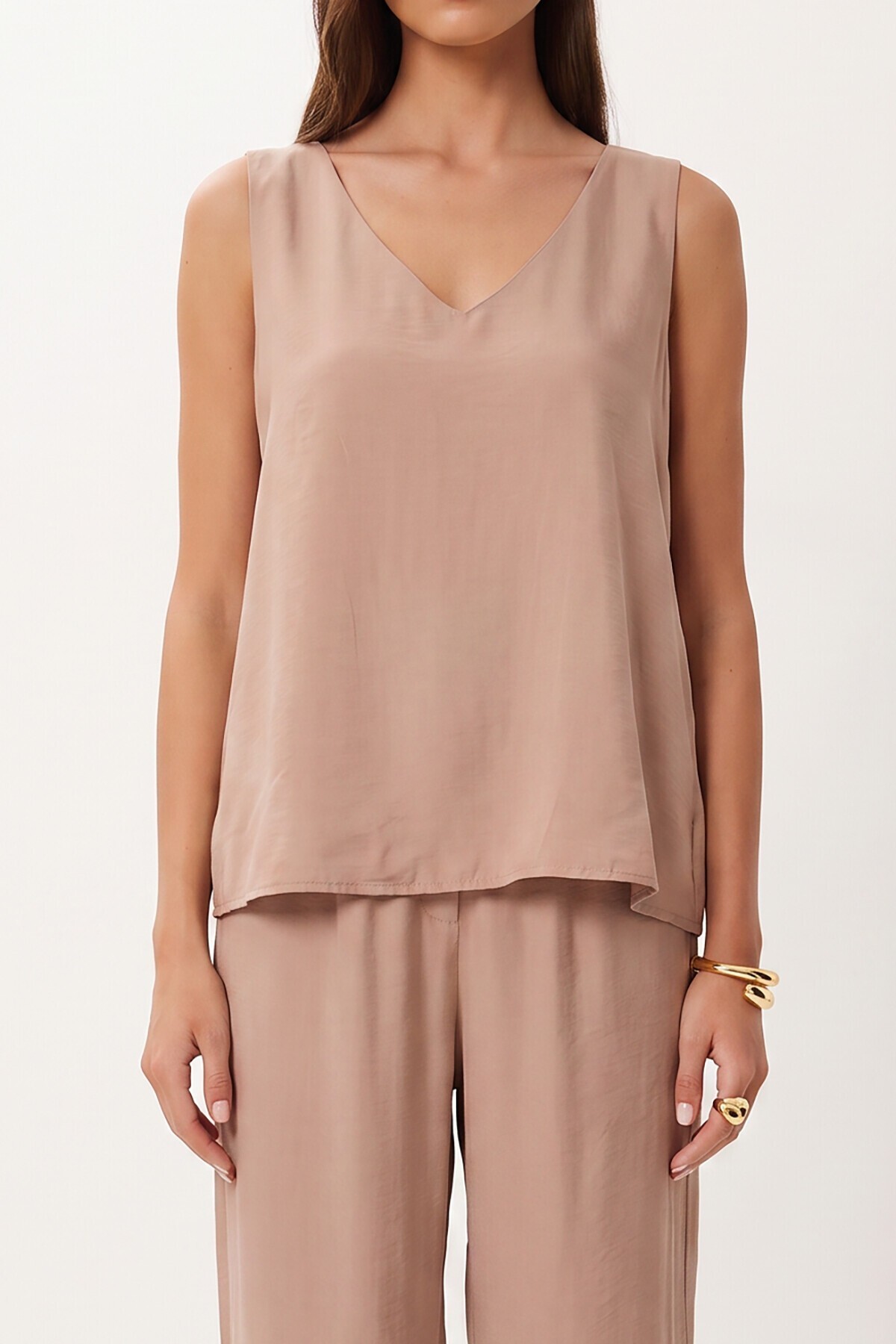 Modal Bluz Pantolon Takım BEJ LMC0059