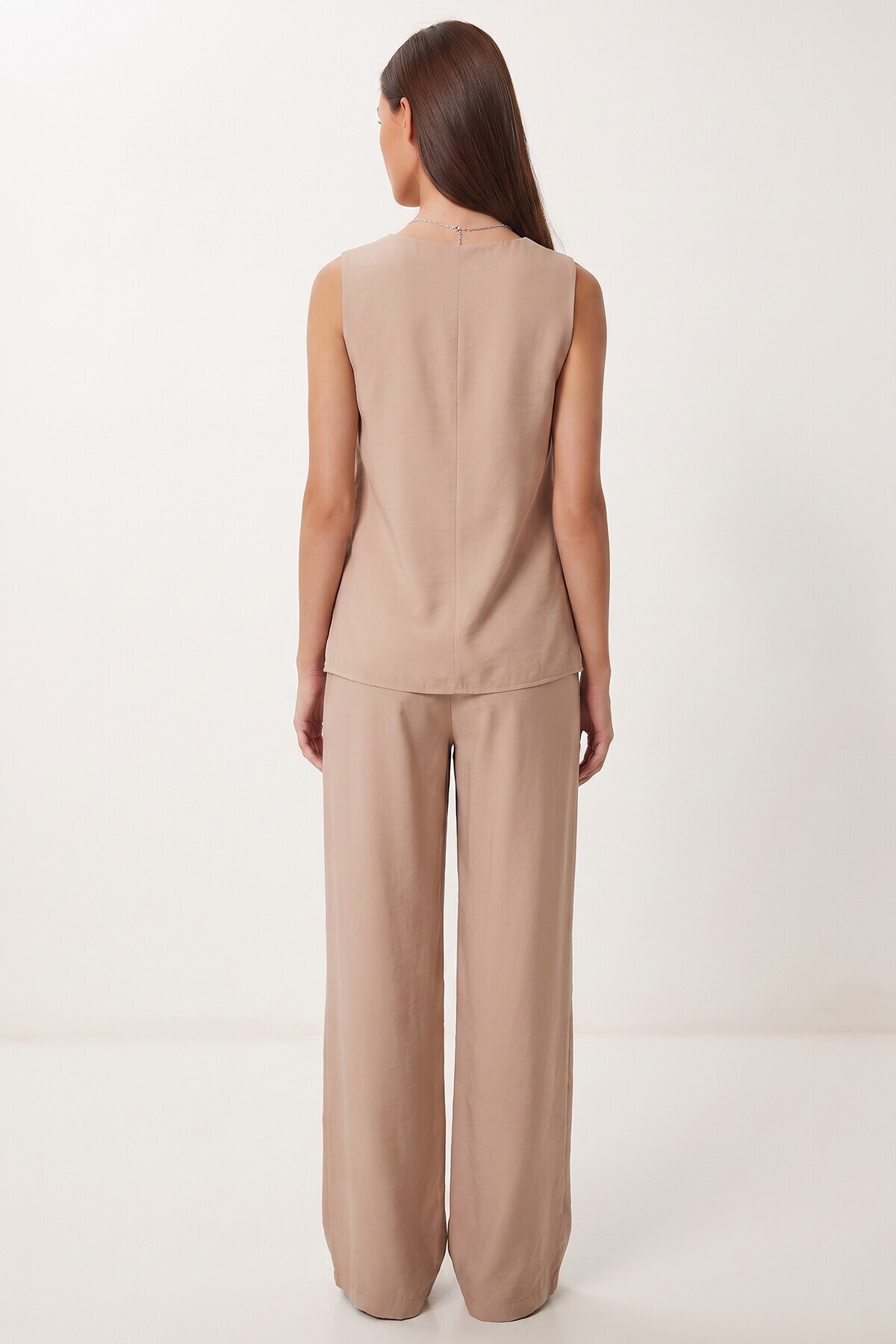 Modal Bluz Pantolon Takım BEJ LMC0059