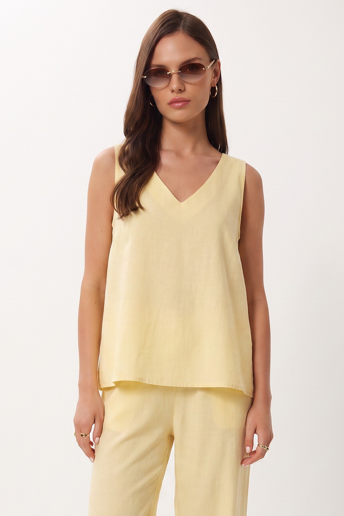 Modal Bluz Pantolon Takım SARI LMC0059