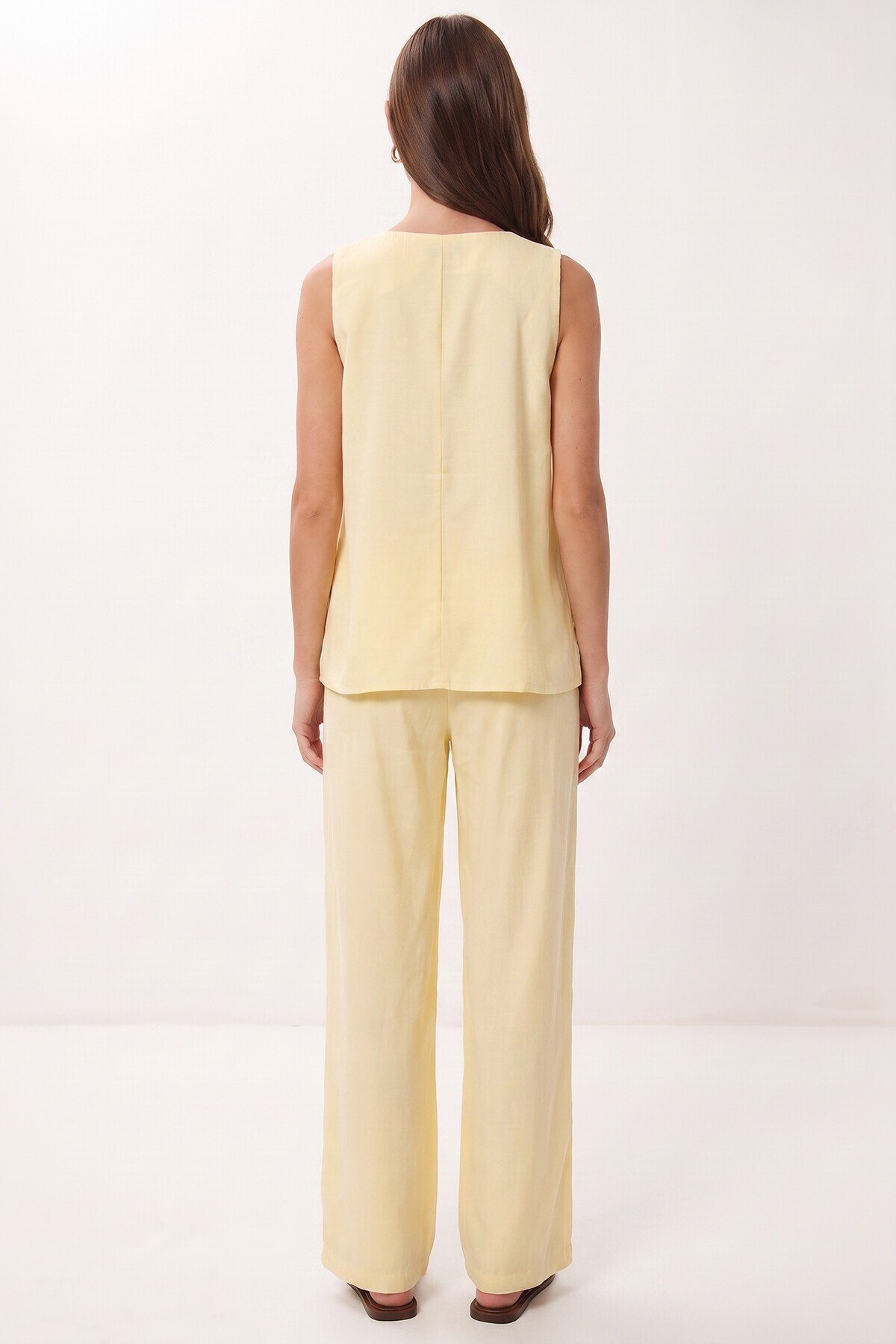 Modal Bluz Pantolon Takım SARI LMC0059
