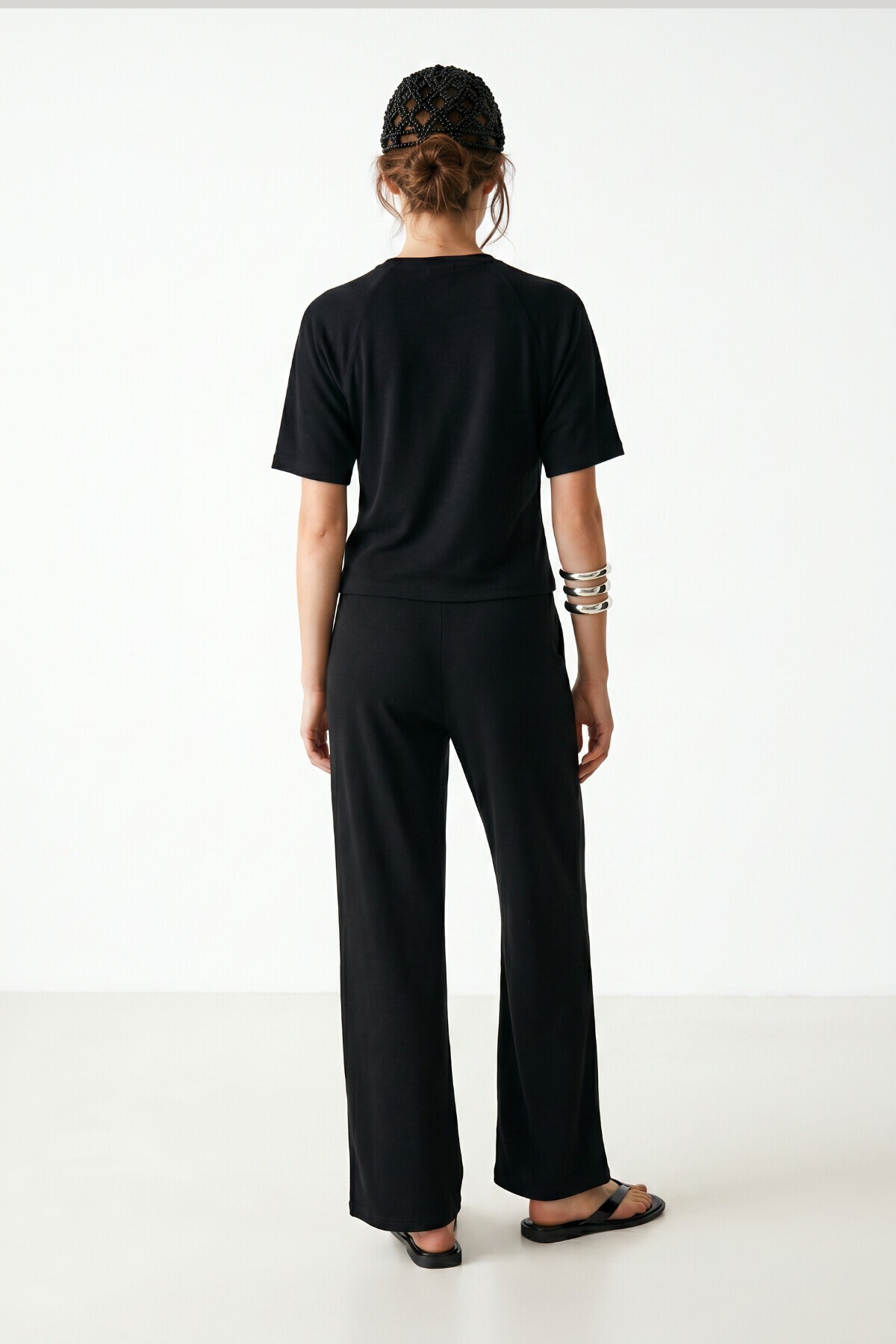 Modal T-shirt Pantolon Takım ANTRASİT LUB0385