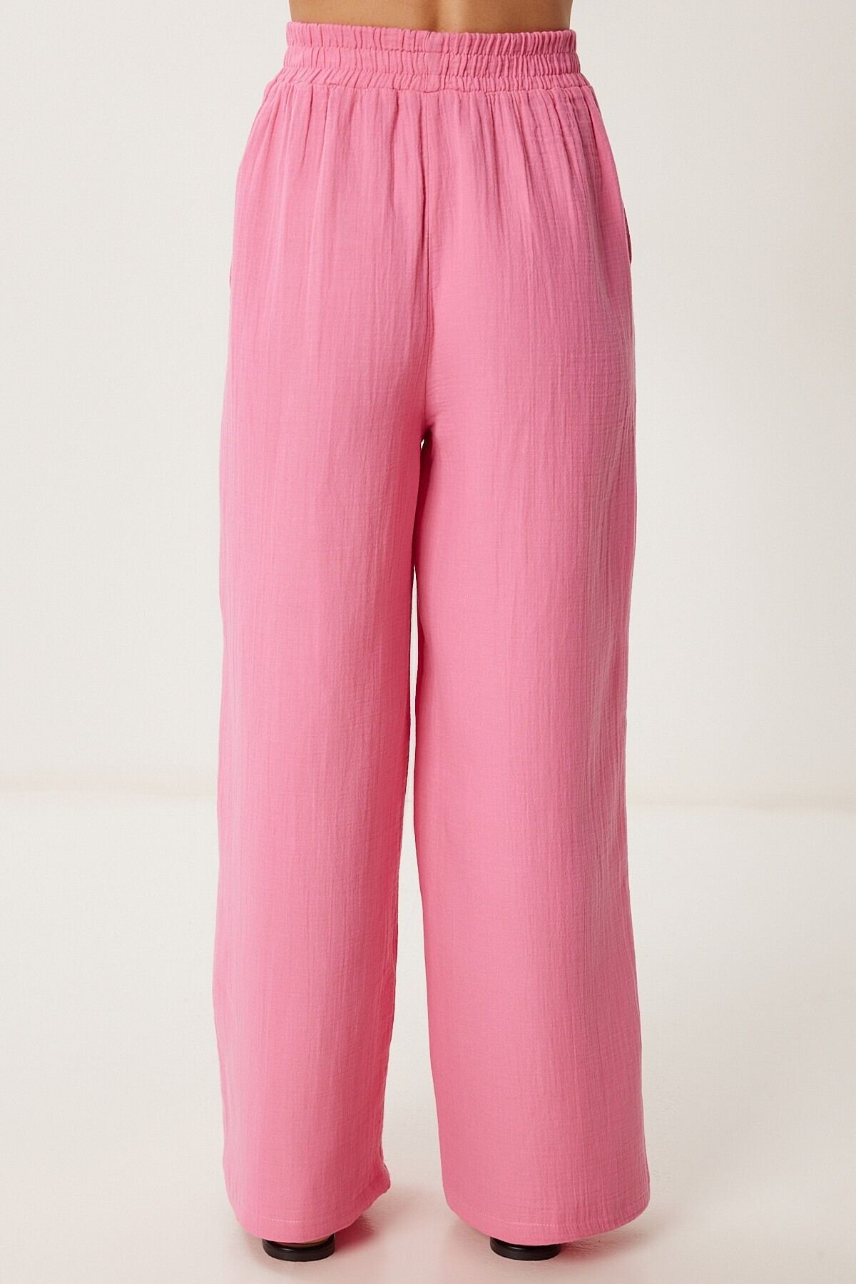 Müslin Palazzo Pantolon PEMBE LMX0008