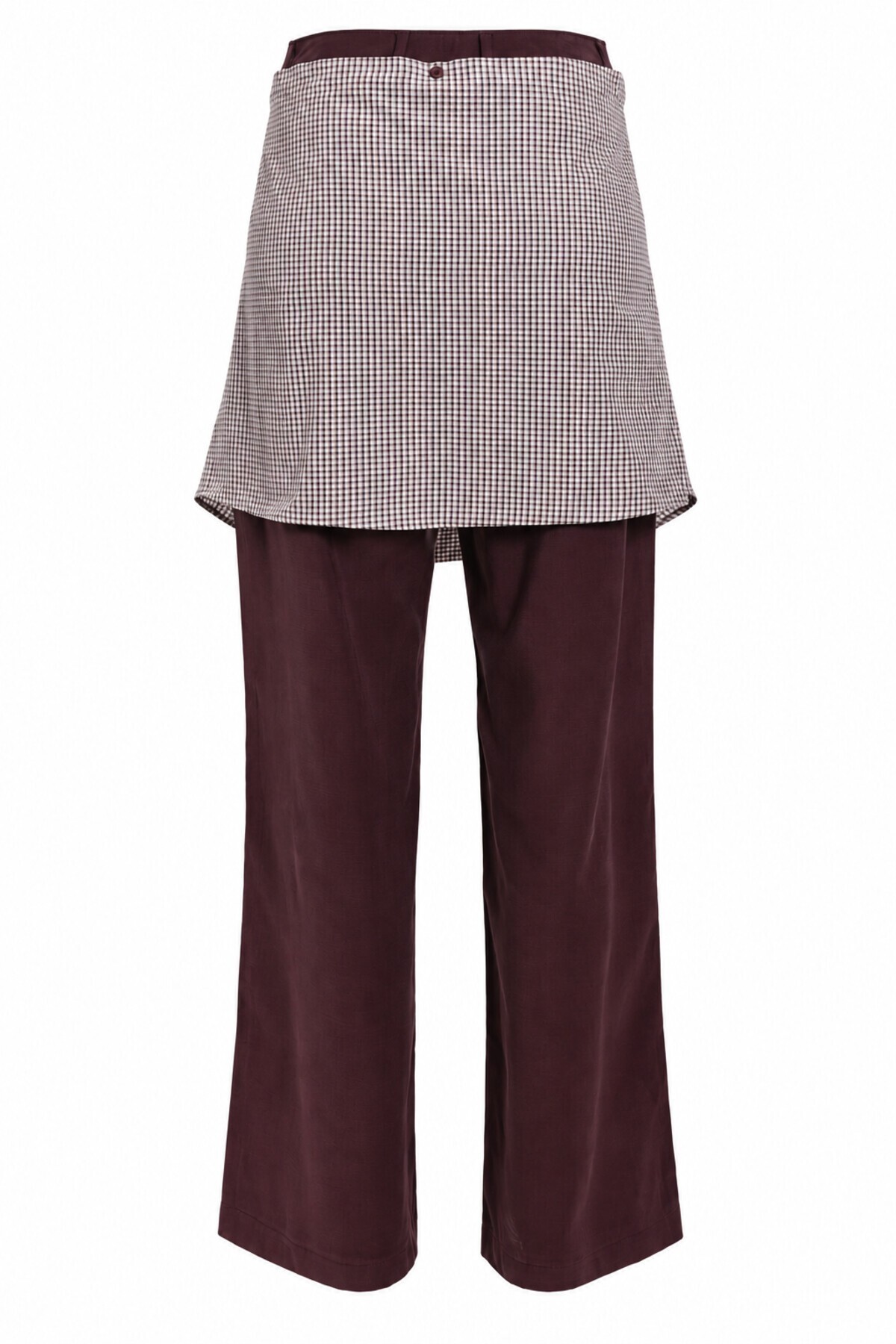 Gömlek Bağlama Detaylı Tencel Pantolon MÜRDÜM LBY0074
