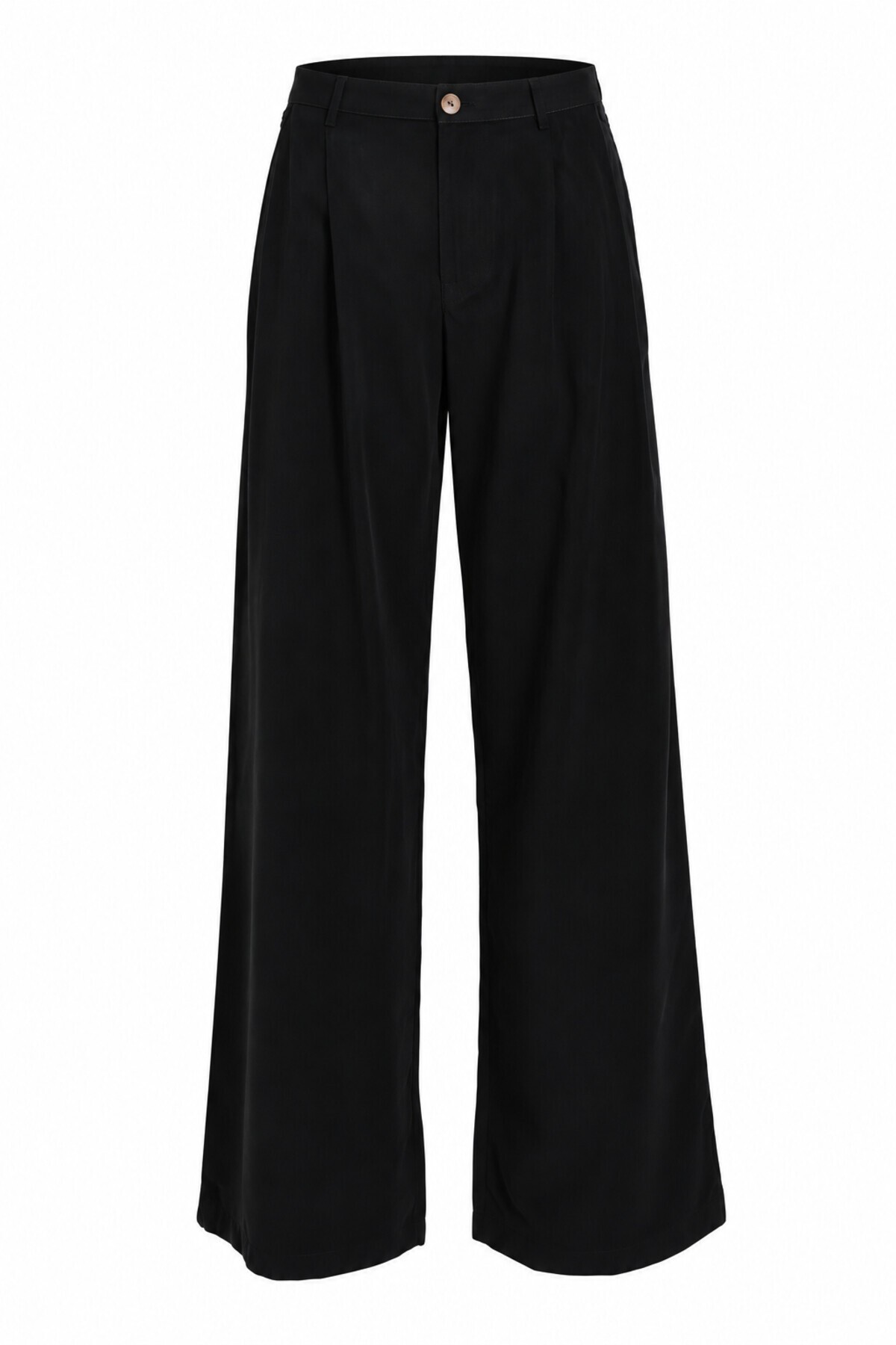 Gömlek Bağlama Detaylı Tencel Pantolon SİYAH LBY0074
