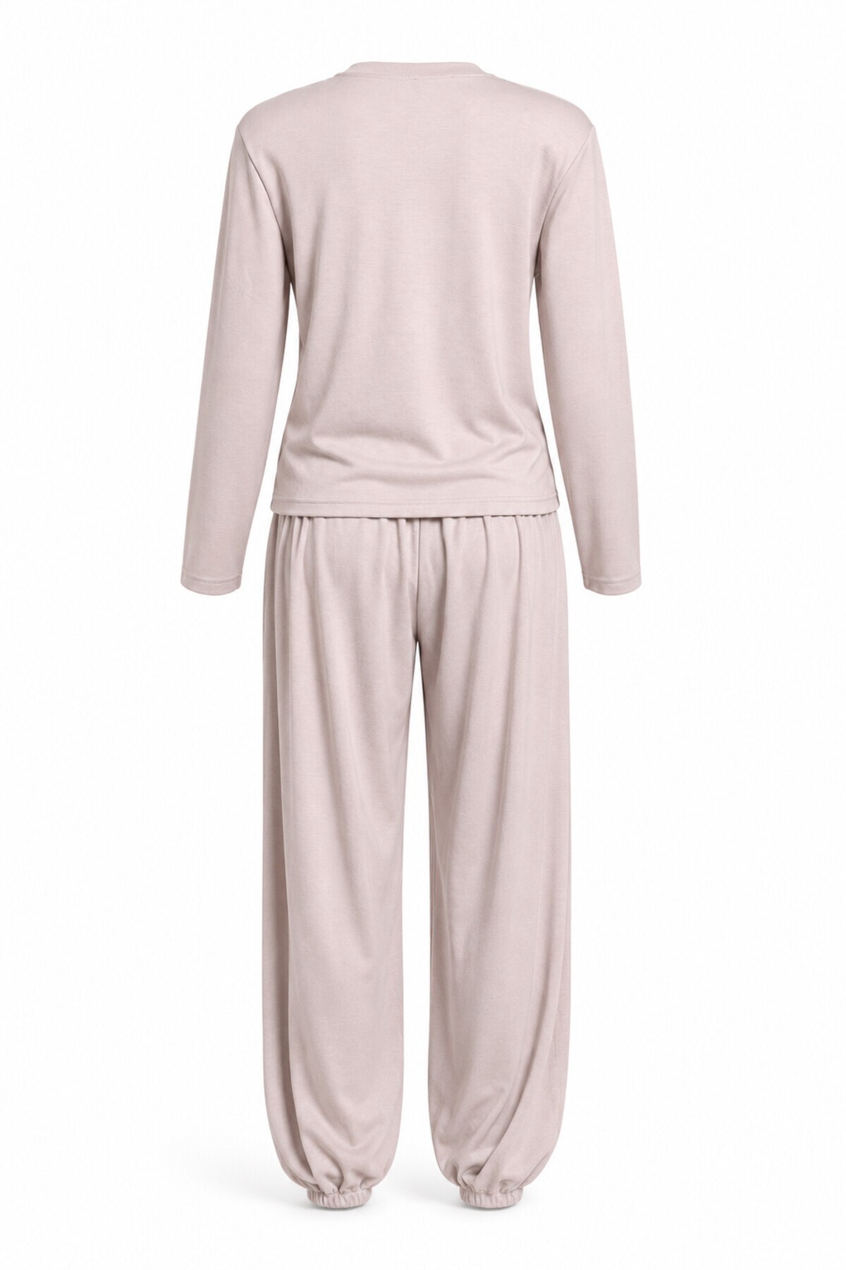 Beli Şallı Modal Bluz Pantolon Takım TAŞ LBY0073