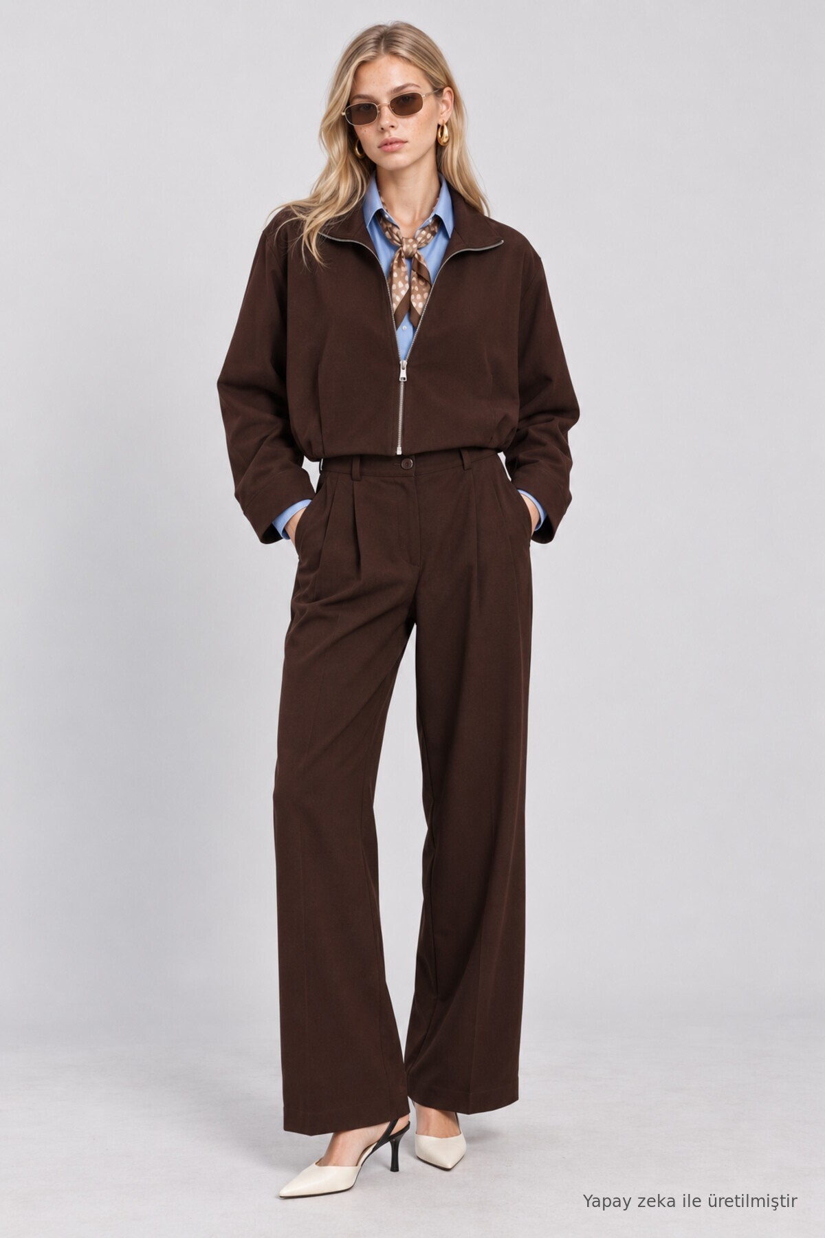 Bomber Ceket Pantolon Premium Selection Takım KAHVERENGİ LBY0100