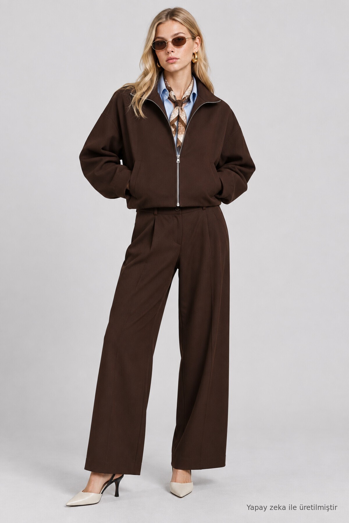 Bomber Ceket Pantolon Premium Selection Takım KAHVERENGİ LBY0100