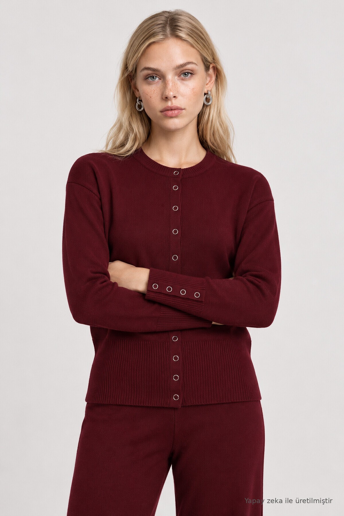 Çıtçıtlı Alt- Üst Triko Takım MÜRDÜM LPN0017
