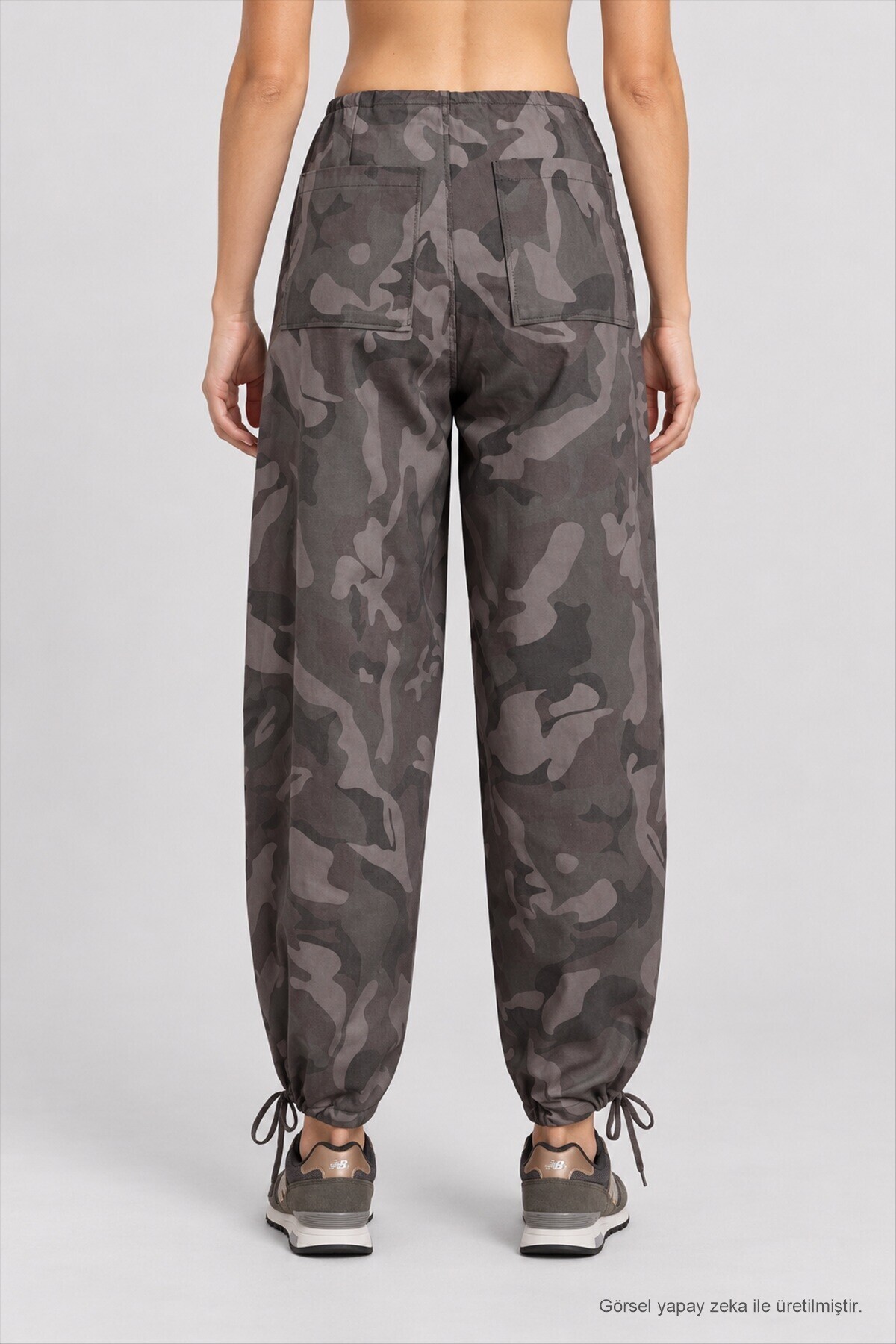 Kamuflaj Desenli Gabardin Pantolon FÜME LBY0116