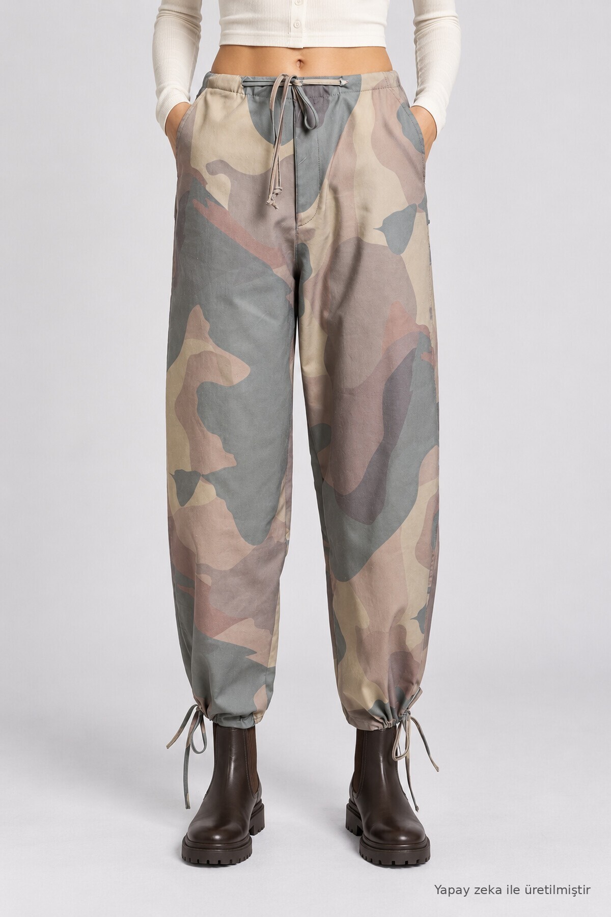 Kamuflaj Desenli Gabardin Pantolon HAKİ LBY0116