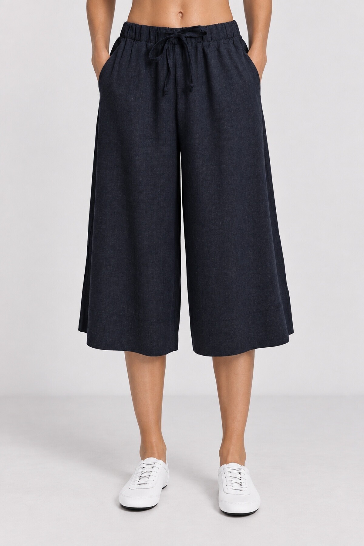 Keten Bluz Pantolon Takım LACİVERT LNZ0009