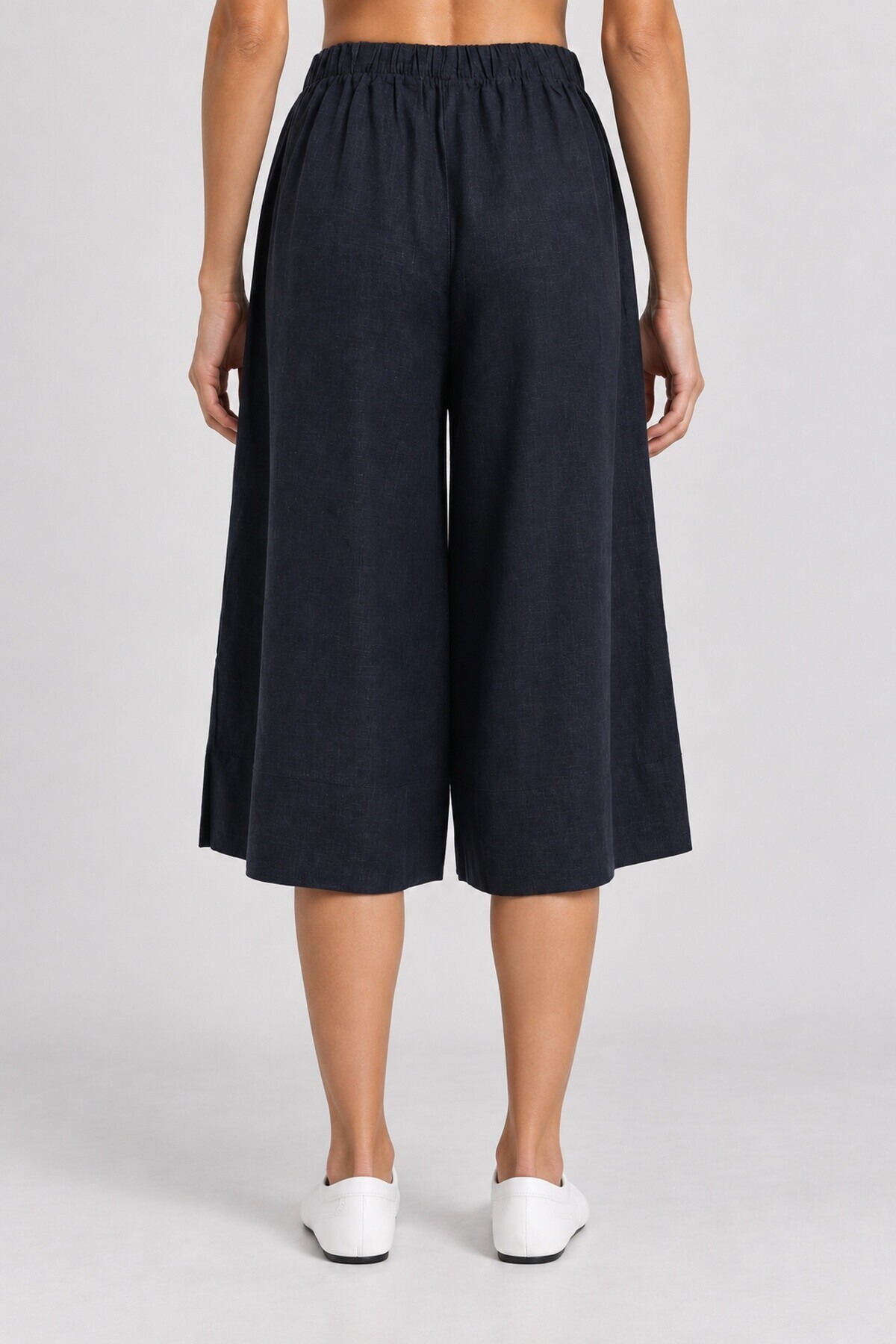 Keten Bluz Pantolon Takım LACİVERT LNZ0009