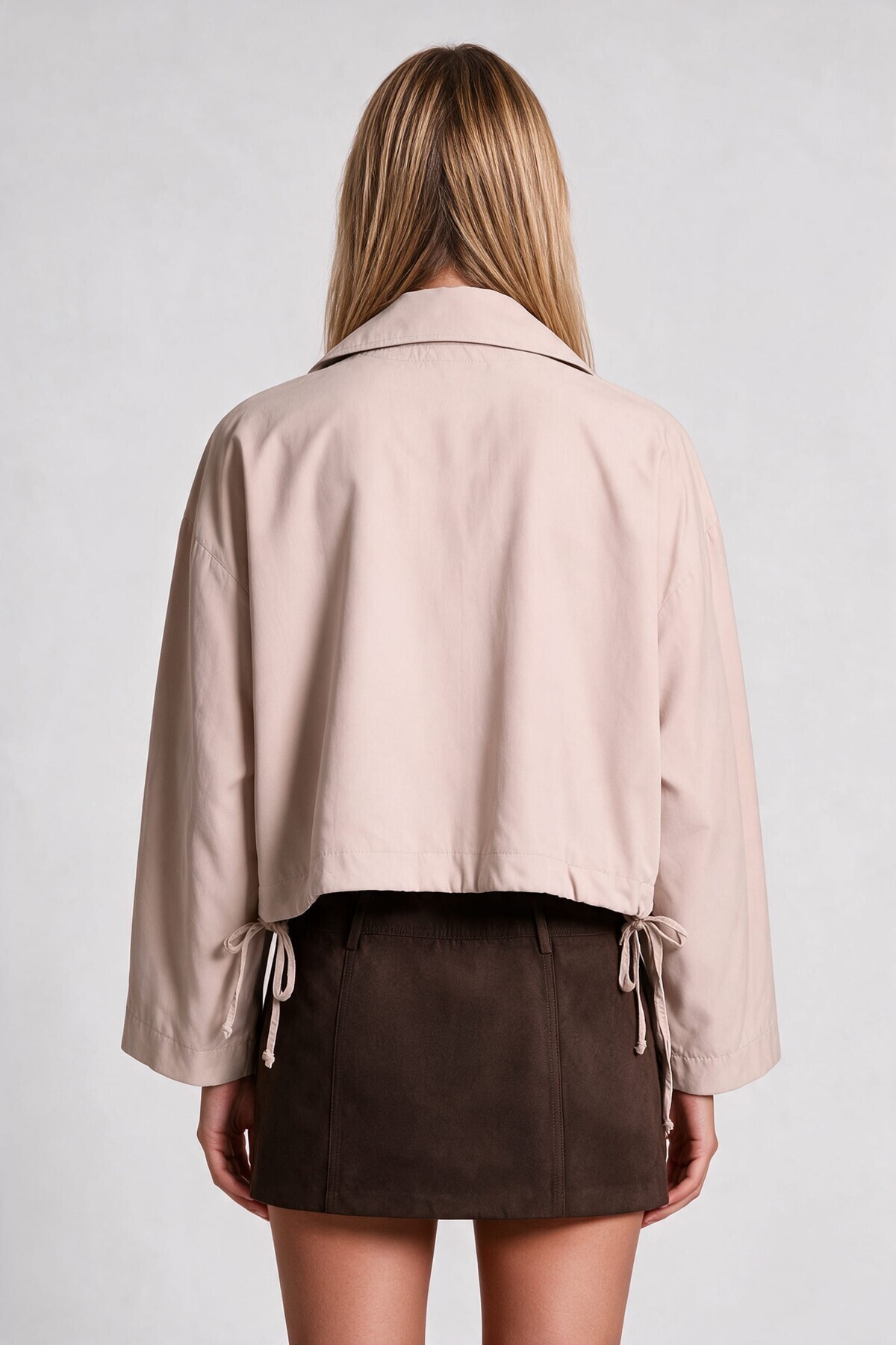 Kısa Poplin Trençkot BEJ LBY0069