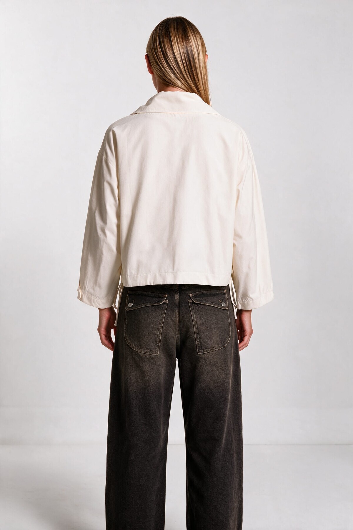 Kısa Poplin Trençkot KEMİK LBY0069