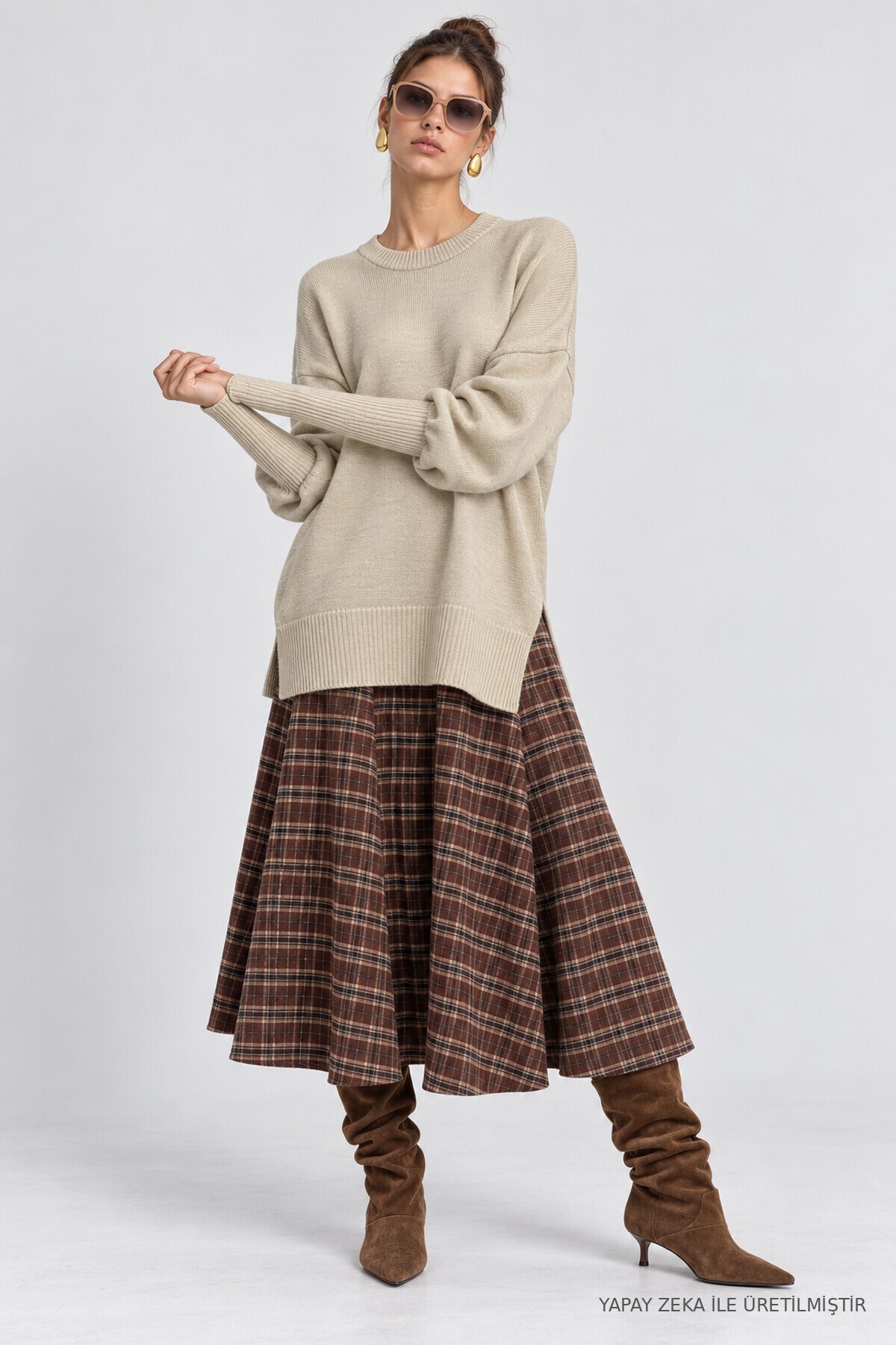 Oversize Basic Triko Kazak TAŞ LKİ0072