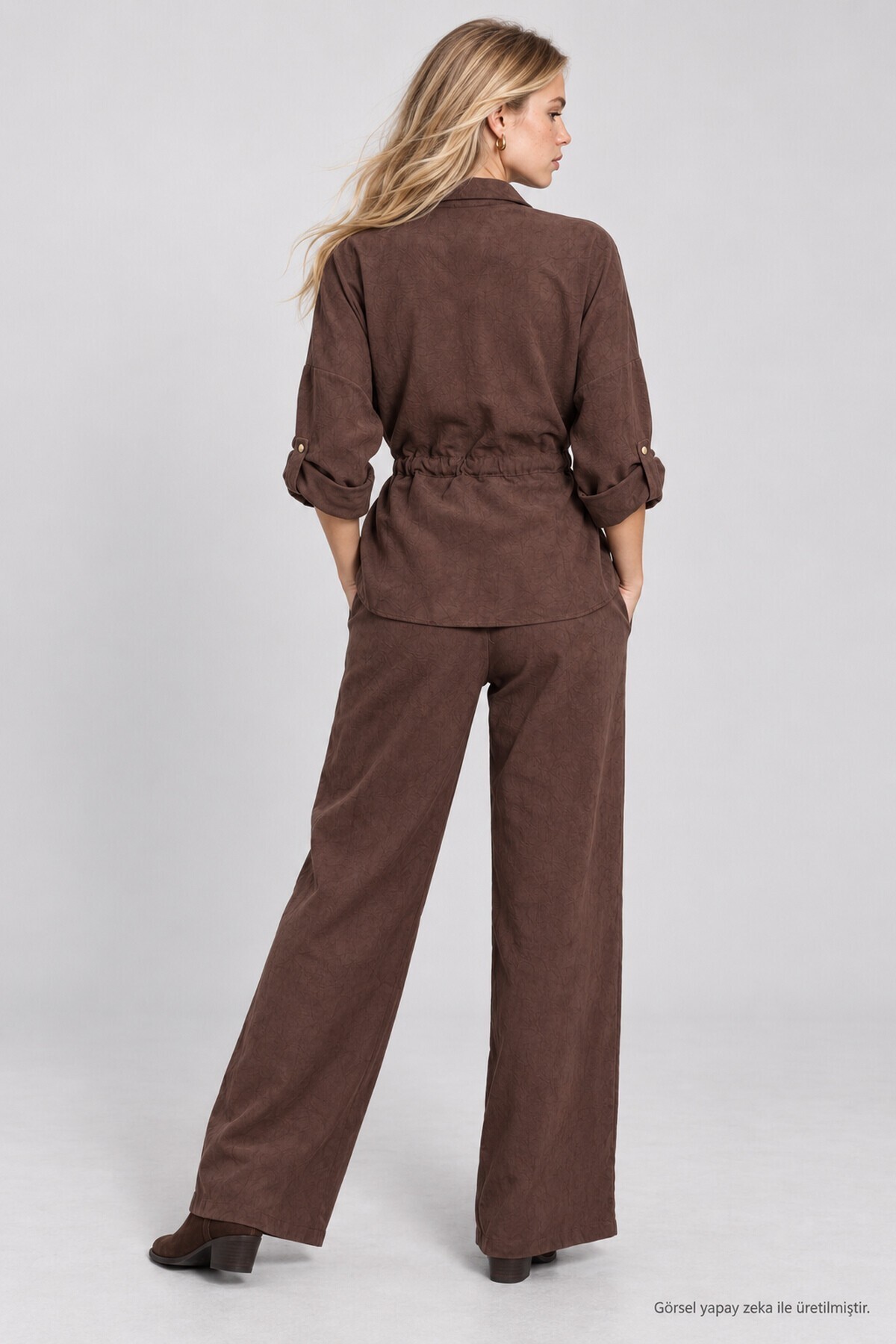 Premium Selection Süet Modal Takım KAHVERENGİ LBY0098