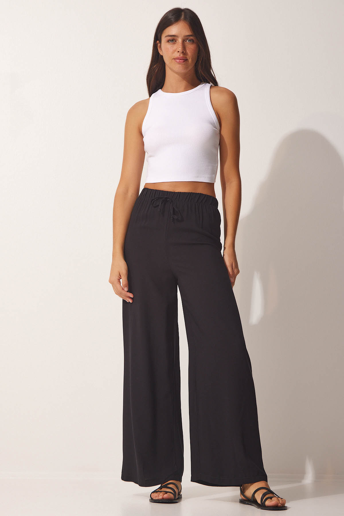 PAMUKLU VİSKON PALAZZO PANTOLON