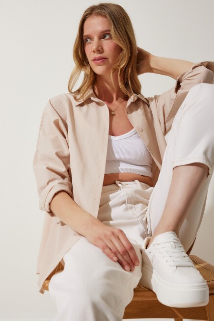 OVERSIZE UZUN BASIC GÖMLEK