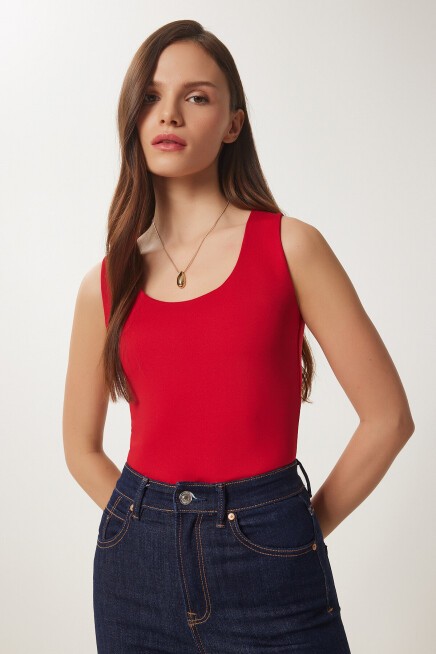Kolsuz Sandy Bluz KIRMIZI LAN0029