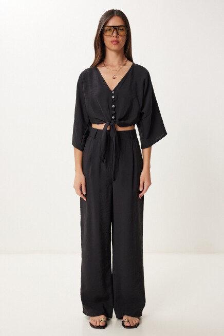 Modal Bluz Pantolon Takım SİYAH LBV0069