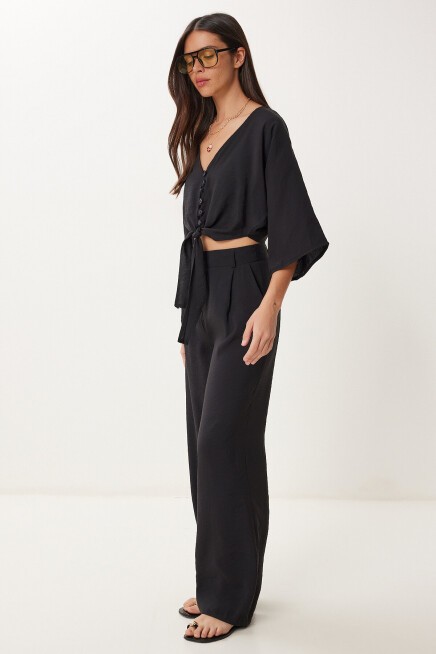 Modal Bluz Pantolon Takım SİYAH LBV0069