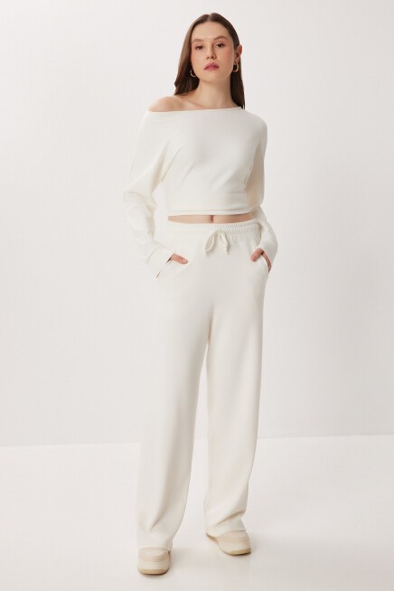 Yumuşak Modal Bluz Pantolon Takım KEMİK LCI0060