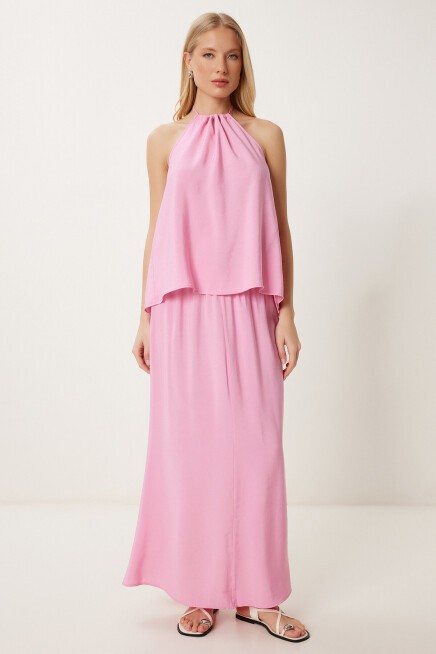 Modal Bluz Etek Takım PEMBE LHL0006