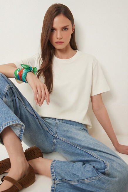 Basic Modal T-shirt KEMİK LMC0084