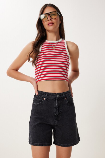 Bermuda Denim Şort SİYAH LUT0017