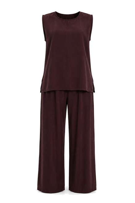 3’lü Gömlek Bluz Pantolon Gabardin Takım MÜRDÜM LBY0071