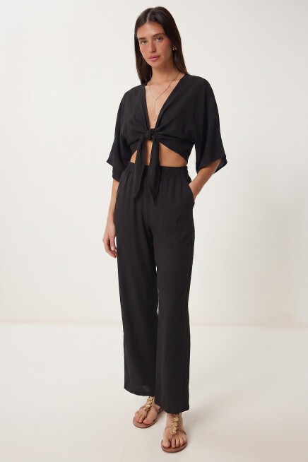 Bağlamalı Alt-Üst Ayrobin Takım SİYAH LFW0028