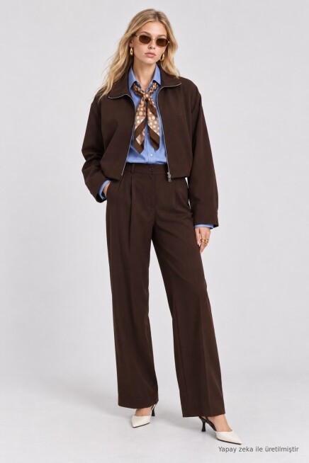 Bomber Ceket Pantolon Premium Selection Takım KAHVERENGİ LBY0100