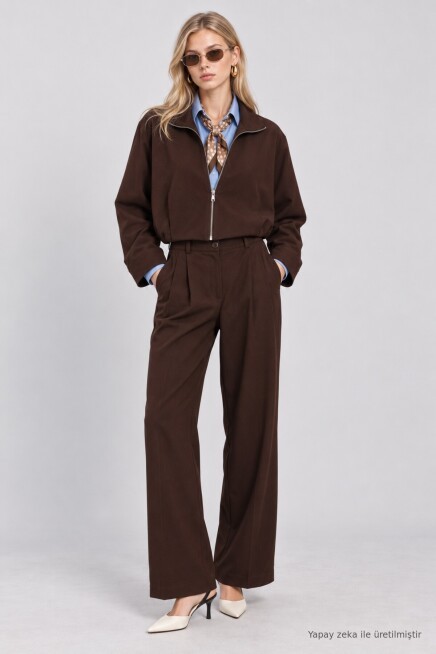 Bomber Ceket Pantolon Premium Selection Takım KAHVERENGİ LBY0100