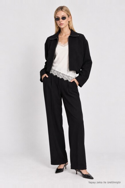 Bomber Ceket Pantolon Premium Selection Takım SİYAH LBY0100