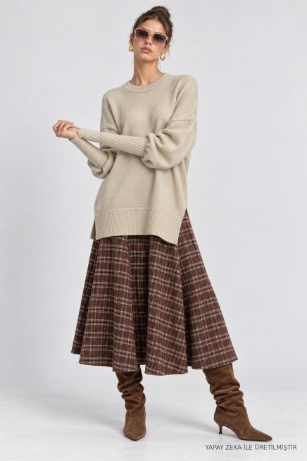 Oversize Basic Triko Kazak TAŞ LKİ0072