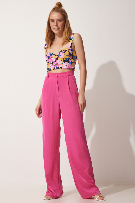 DÖKÜMLÜ AYROBİN PALAZZO PANTOLON