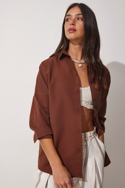 OVERSIZE UZUN BASIC GÖMLEK