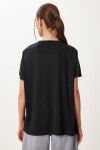 2’li Paket Basic Modal Örme T-shirt SİYAH BEYAZ HFN0002