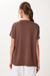 2’li Paket Basic Modal Örme T-shirt VİZON KAHVERENGİ HFN0002