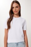 2’li Paket Basic Pamuklu Örme T-shirt SİYAH BEYAZ HUB0001