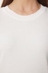 2li Paket Pamuklu Basic Örme T-shirt BORDO BEYAZ LAG0002