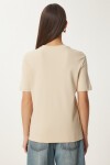 2li Paket Pamuklu Basic Örme T-shirt KAHVERENGİ BİSKÜVİ LAG0002