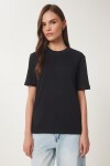 2li Paket Pamuklu Basic Örme T-shirt SİYAH BEYAZ LAG0002